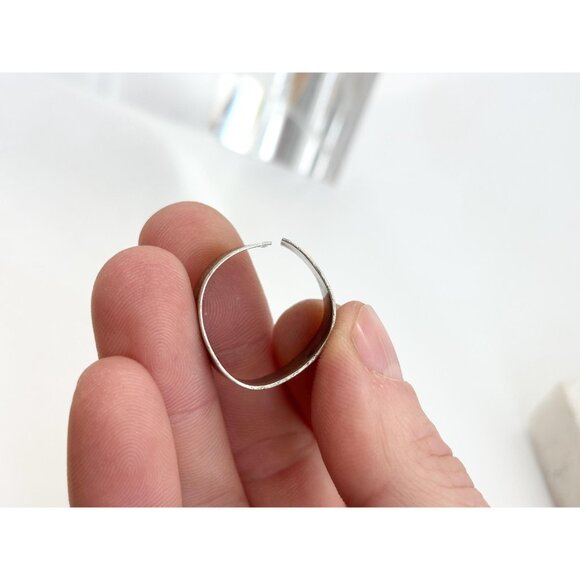 Floral Hand Carved Cigar Banded Shank 925 Sterling Silver Vintage Ring - sz 9 - Picture 3 of 11